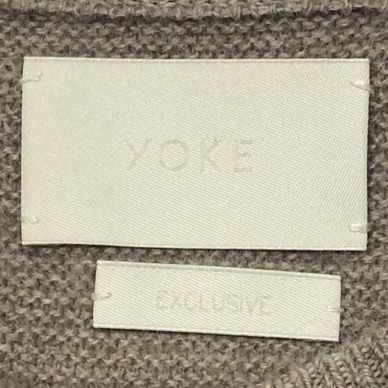 YOKE(ヨーク) 21AW 7G ALPACA WOOL CREW NECK RIB CARDIGAN/7Gアルパカウールクルーネックリブカーディガン YK21AW0297-AT 2(Mサイズ程度) ベージュ ATTEMPT別注アイテム/即完売品