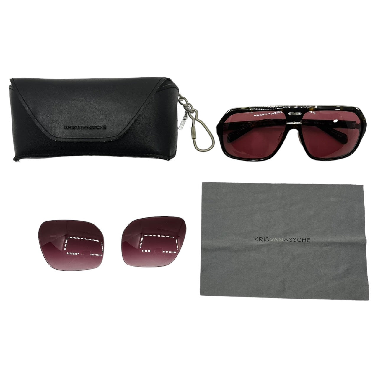 KRIS VAN ASSCHE×OLIVER PEOPLES(クリスヴァンアッシュ×オリバーピープルズ) limited edition gradation sunglasses/ダブルブリッジグラデーションサングラス 62□13-127 ブラック 世界1000本限定/レンズ交換可能/アーカイブ