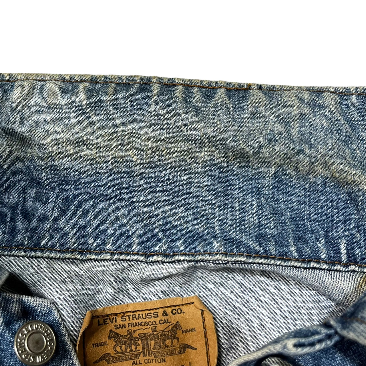 Levi's(リーバイス) 80's 3rd デニムジャケット トラッカージャケット ヴィンテージ 70649-0217 L ライトインディゴ ケミカルウォッシュ オレンジタブ