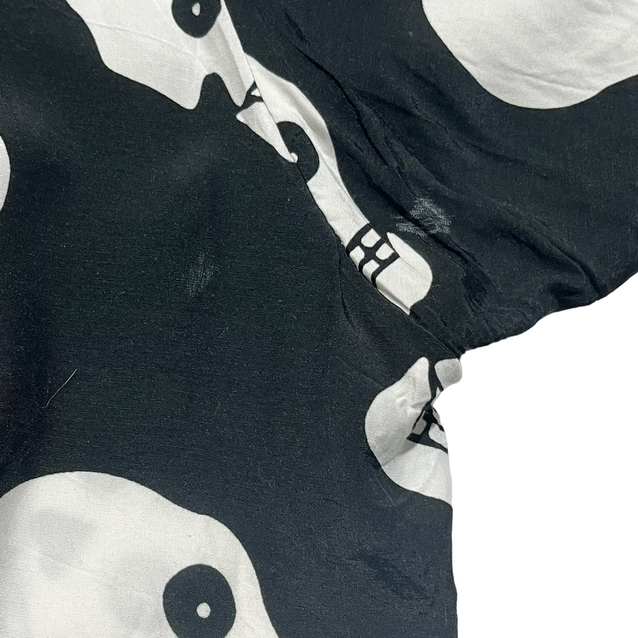 SUNSEA(サンシー) 19SS KEEF'S GIGOLO SHIRT キーフズジゴロシャツ スカル ドクロ 19S13 SIZE 2(M) ブラック×ホワイト 擦れキズ有