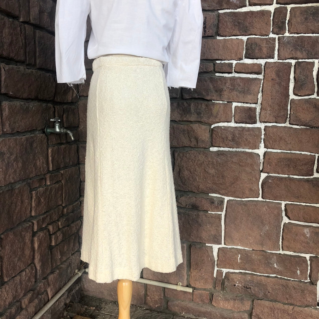 Euro Vintage(ヨーロッパヴィンテージ) Soboro_タッチスカート 2(Mサイズ程度) ホワイト