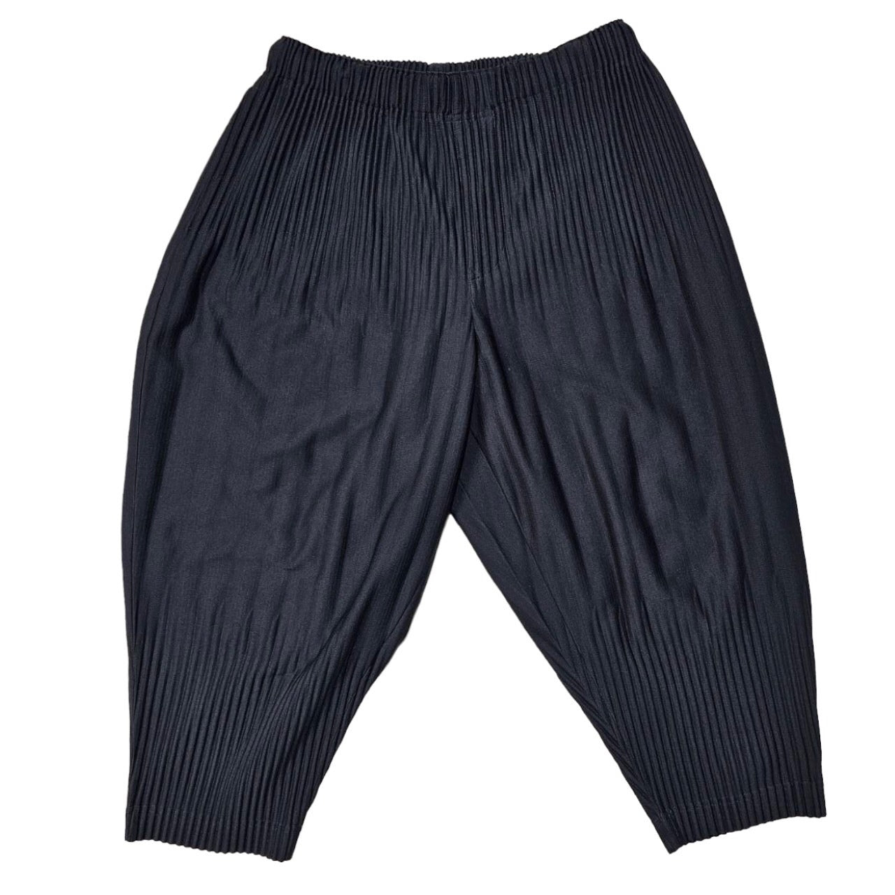 HOMME PLISSE ISSEY MIYAKE(オムプリッセイッセイミヤケ) BASICS pleated tapered pants/ベーシックスプリーツテーパードパンツ HP55JF153 SIZE 2(M) ネイビー