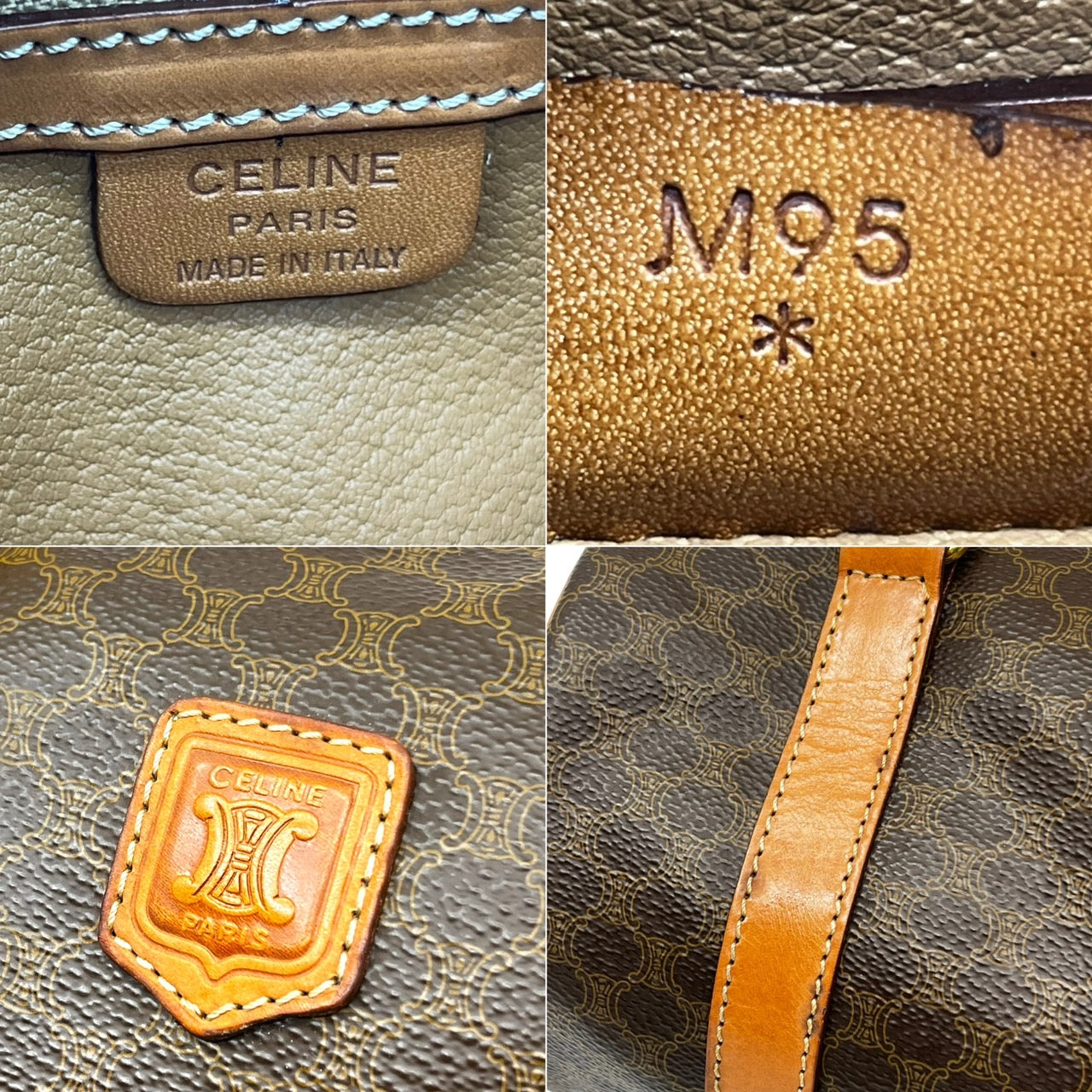 CELINE(セリーヌ) Drum-shaped mini Boston bag/ドラム型ミニボストンバッグ/肩掛け/ワンショルダー/ハンドバッグ M95 ブラウン OLD CELINE