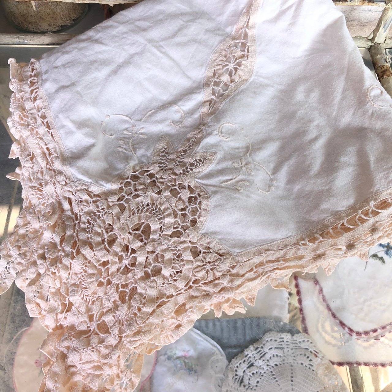 Vintage(ヴィンテージ) What_バテンレースのマルチクロス ホワイト