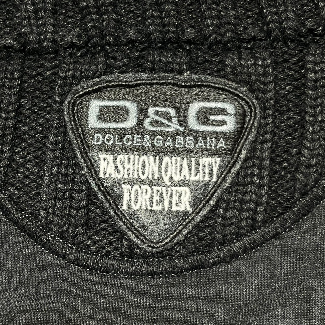 D&G DOLCE&GABBANA(ディーアンドジードルチェ&ガッバーナ) アルパカ混ニットパーカー M グレー 背面ロゴ ドルガバ ドルチェアンドガッバーナ