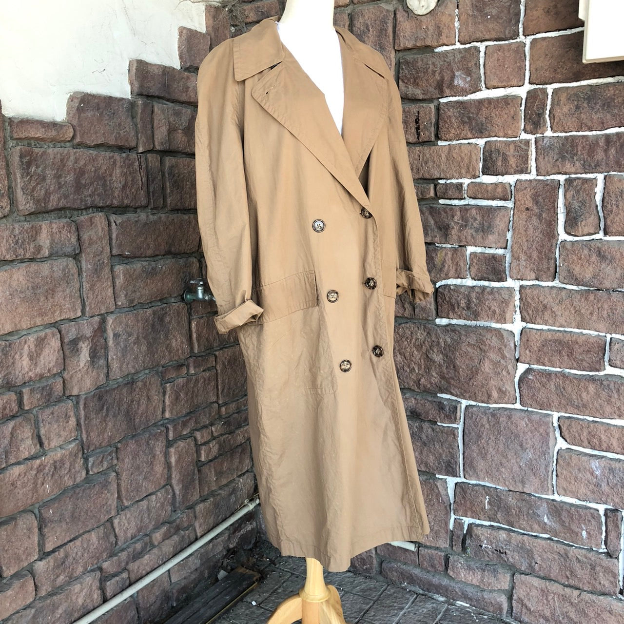 Euro Vintage(ヨーロッパヴィンテージ) Today_コットントレンチコート 40(Lサイズ程度) ブラウン