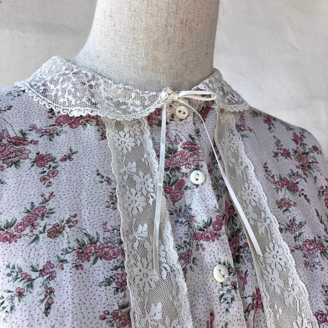 GANNE SAX(ガニーサックス) 70'sフラワープリントドレス 2554020 7(S~M程度) ピンク