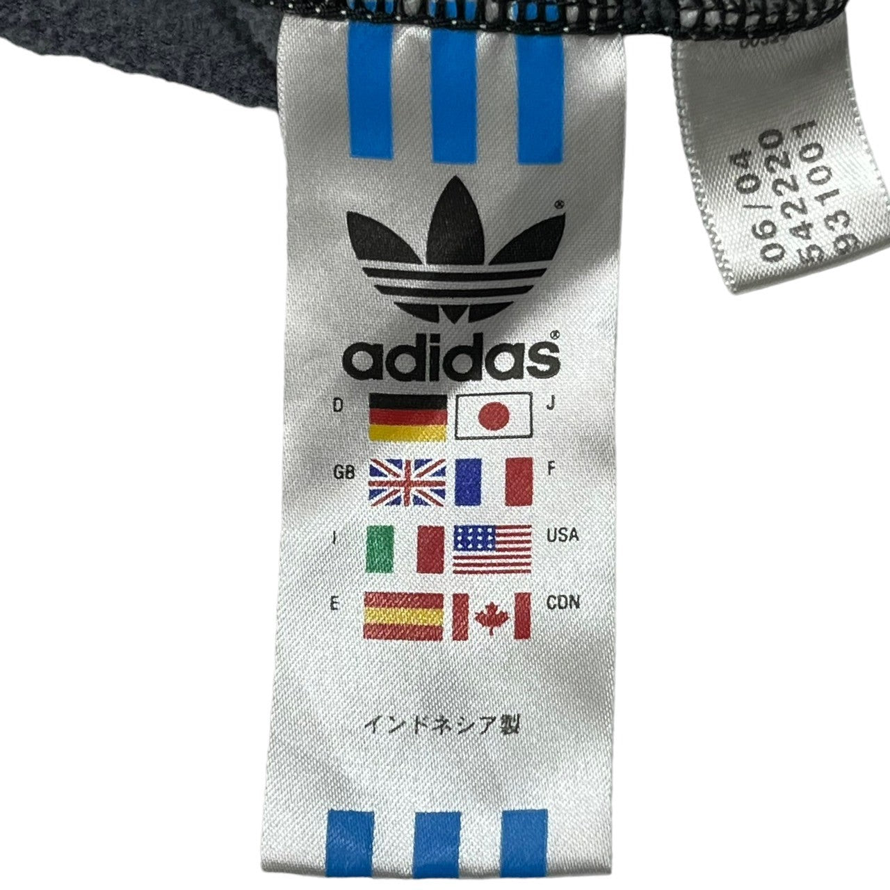 adidas(アディダス) 00's 3line wide truck pants 3本ライン ワイド トラック パンツ ジャージ SIZE XO ブラック×ホワイト 万国旗タグ