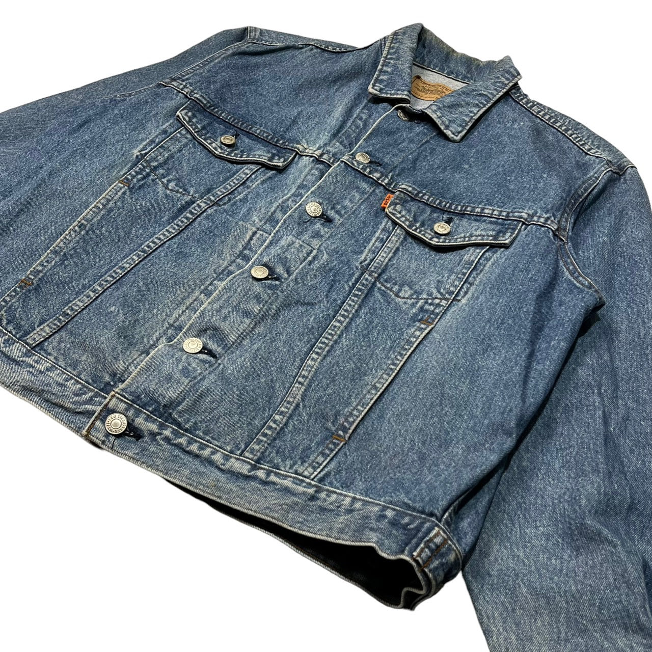 Levi's(リーバイス) 80's 3rd デニムジャケット トラッカージャケット ヴィンテージ 70649-0217 L ライトインディゴ ケミカルウォッシュ オレンジタブ