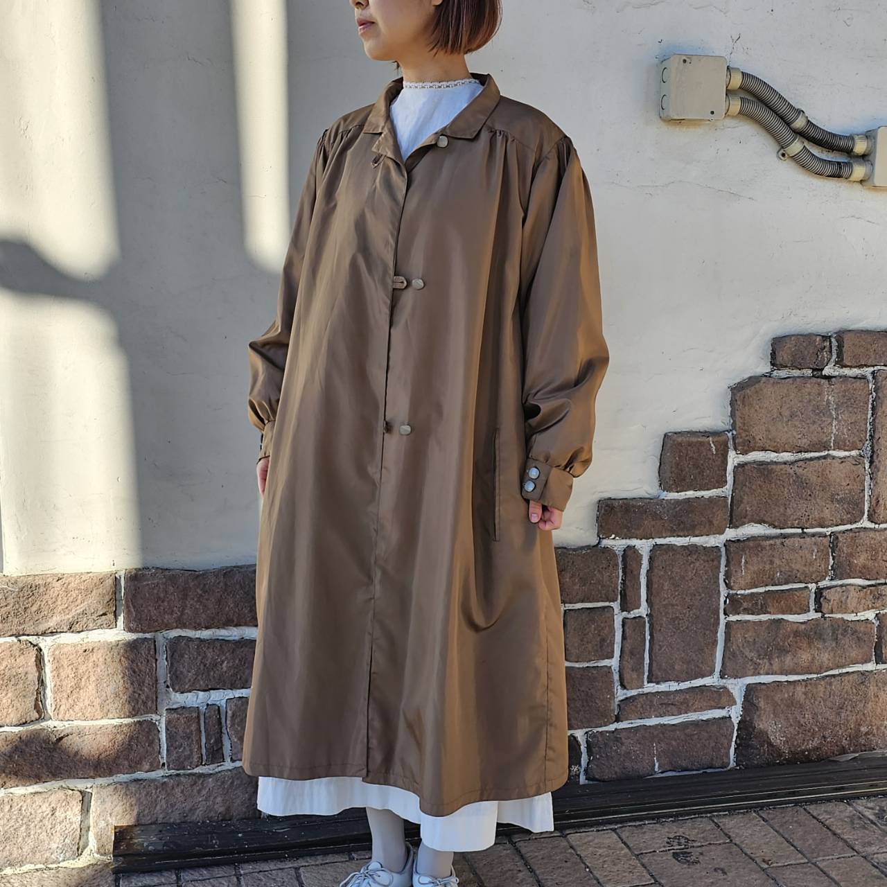 Euro Vintage(ヨーロッパヴィンテージ) Dandy_トレンチコート 表記なし(Mサイズ程度) ブラウン