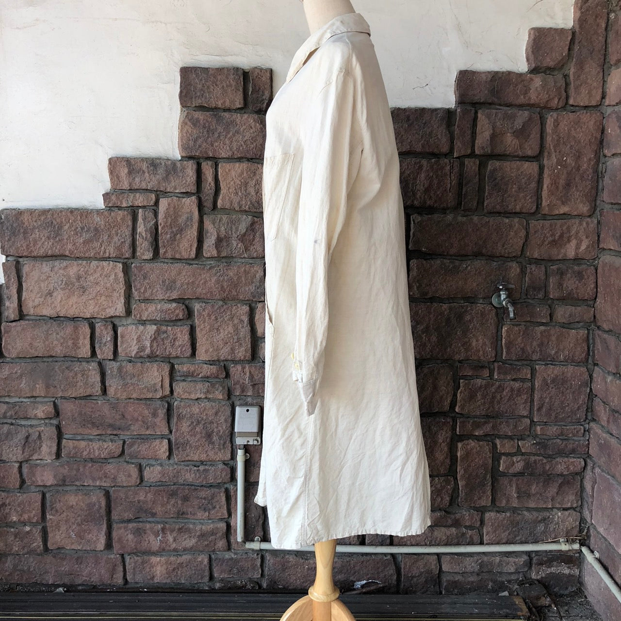 VINTAGE(ヴィンテージ) コットンリネンフレンチエンジニアコート 表記なし(Lサイズ程度) アイボリー