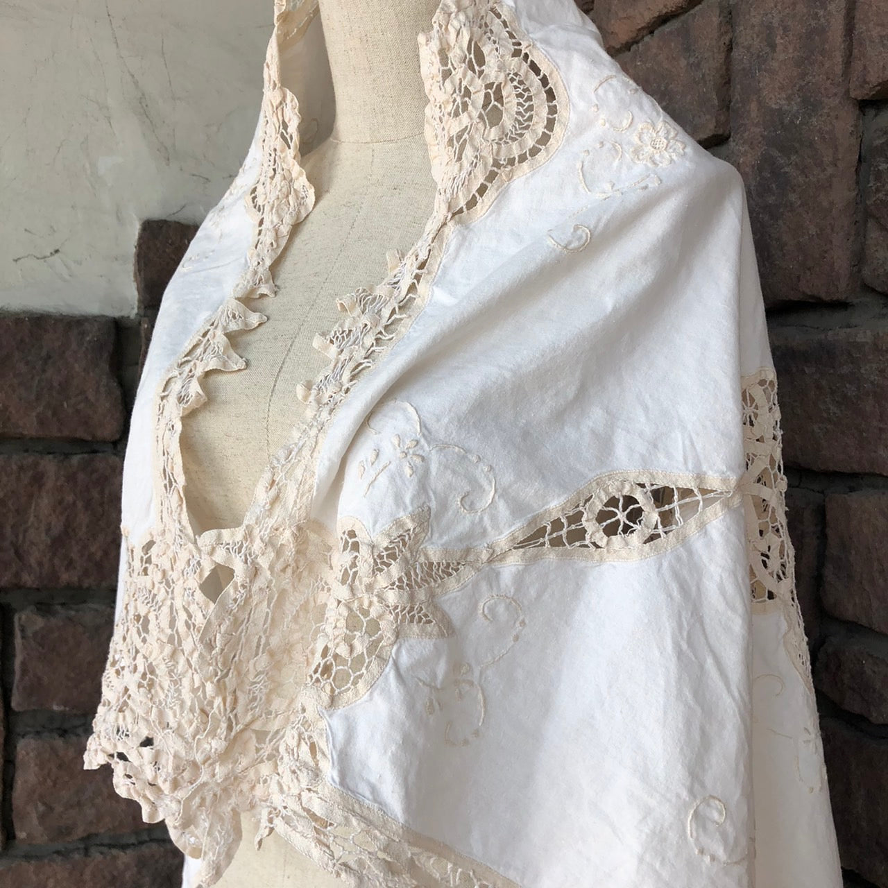 Vintage(ヴィンテージ) What_バテンレースのマルチクロス ホワイト