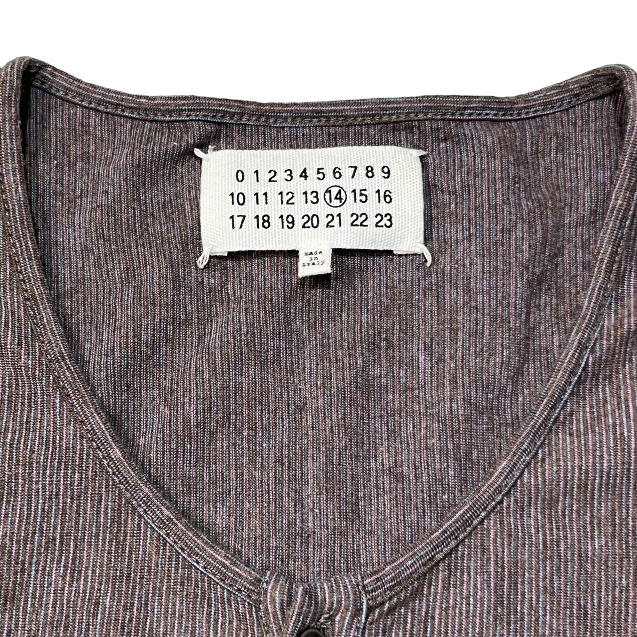 MAISON MARGIELA(メゾンマルジェラ) 13SS henley neck cut and sew ヘンリーネック カットソー 02PR/2013/777 SIZE 48(M) パープル