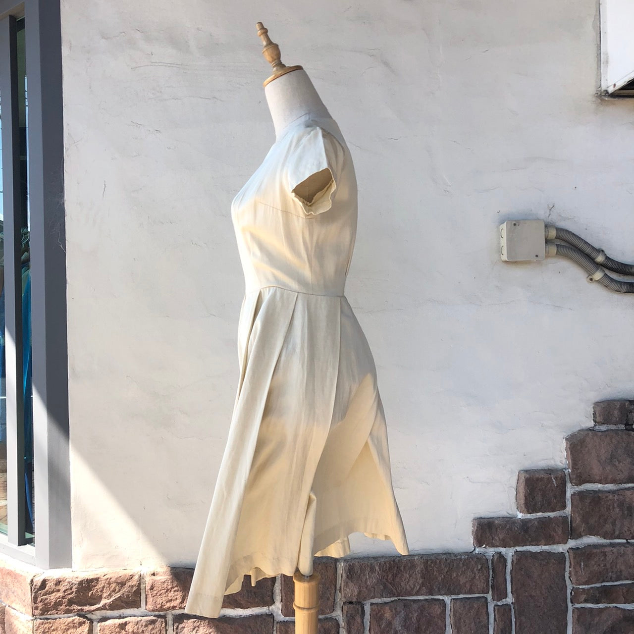 Euro Vintage(ヨーロッパヴィンテージ) Canvas_無垢なワンピース 表記なし(Mサイズ程度) ベージュ