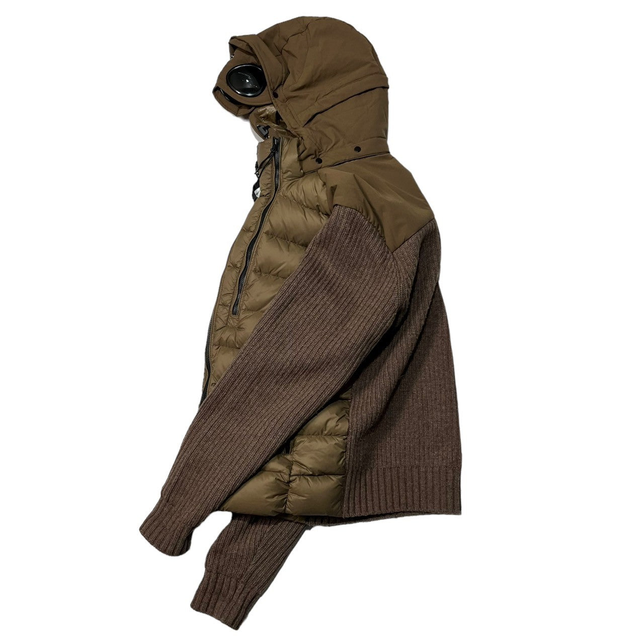 C.P.COMPANY(シーピーカンパニー) goggle down knit jacket ゴーグル ダウン ニット ジャケット マウンテンパーカー 05CMKN024A 48(L程度) ブラウン