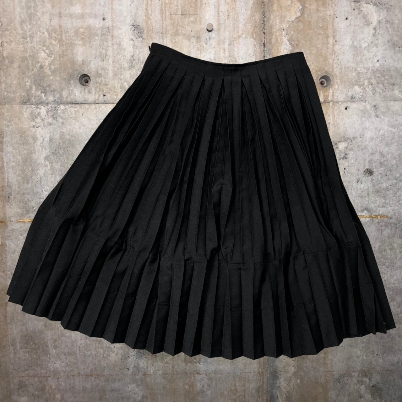 COMME des GARCONS JUNYA WATANABE(コムデギャルソンジュンヤワタナベ) 18SSポリ/ウールプリーツスカート JA-S023 SIZE S ブラック AD2017