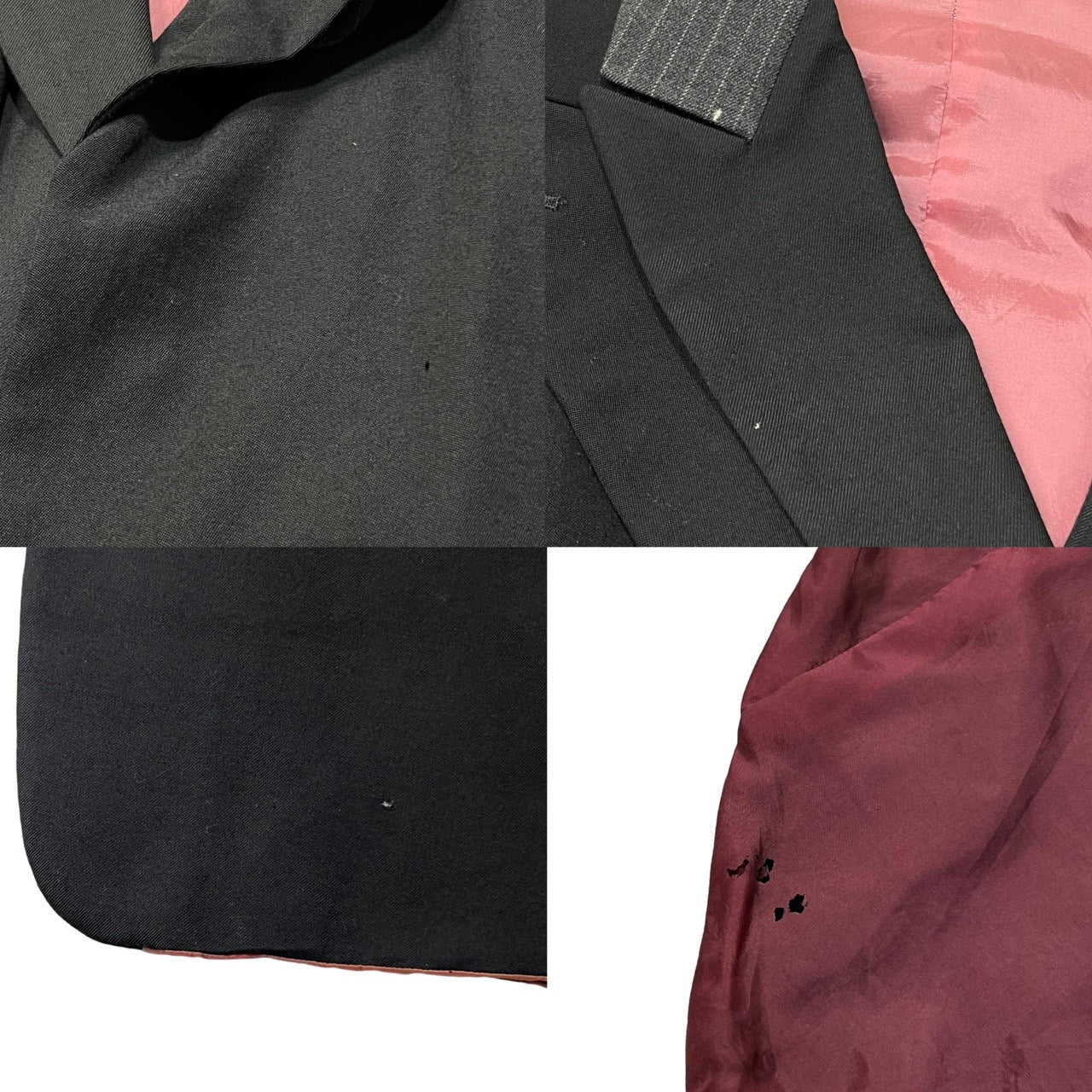 MASAKI MATSUSHIMA(マサキマツシマ) 90~00's asymmetric deformed wool jacket/アシンメトリー変形ウールジャケット MHSC-3003 SIZE 3(L) ブラック×グレー 虫食い箇所有