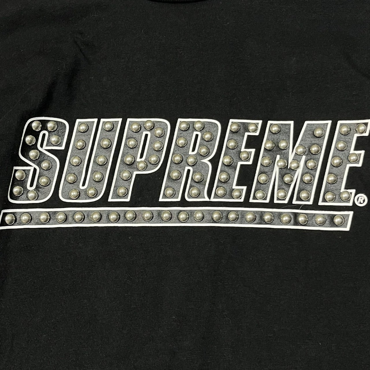 SUPREME(シュプリーム) 20SS Studded L/S Top Tee スタッズ ロゴ ロンT 長袖 カットソー Tシャツ S ブラック