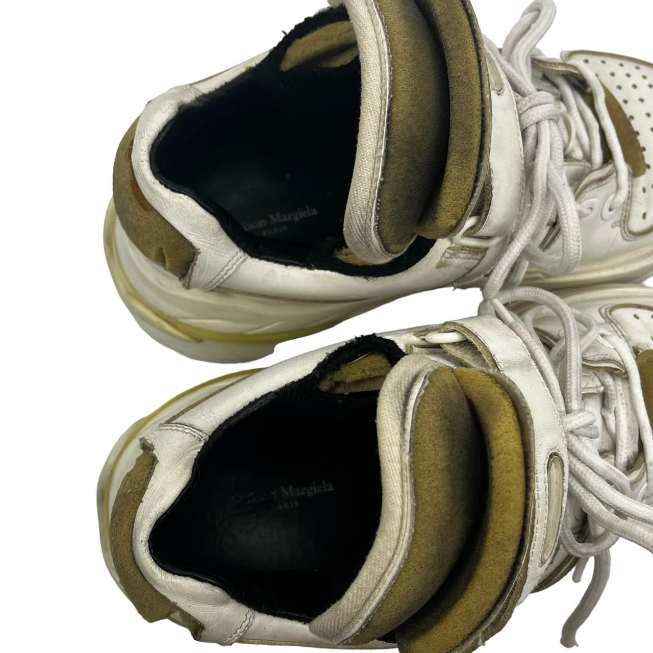 MAISON MARGIELA(メゾンマルジェラ) 18AW low top retro fit sneakers S39WS0037 SIZE 40(25.5~26.0程度) ホワイト ヴィンテージ加工