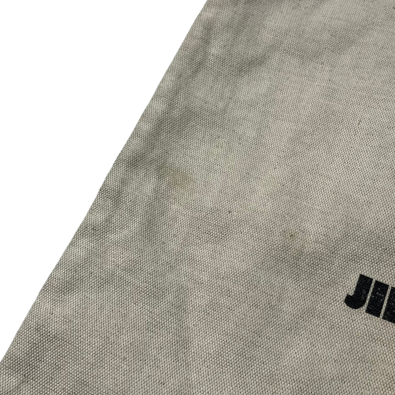 JIL SANDER(ジルサンダー) flat tote bag フラット トートバッグ ロゴ キャンパス レザー アイボリーブラック