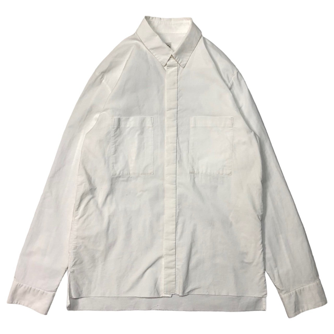 SUNSEA(サンシー) 2 pocket regular collar shirt/2ポケット比翼レギュラーカラーシャツ SNS-13A11 2(Mサイズ程度) ホワイト