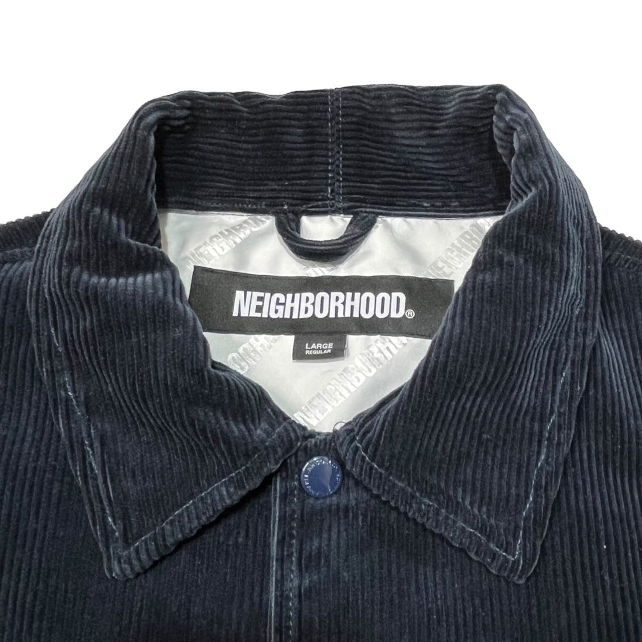 NEIGHBORHOOD(ネイバーフッド) 22AW CORD WINDBREAKER JK コーデュロイ コーチ ジャケット 222SPNH-JKM01 L ネイビー