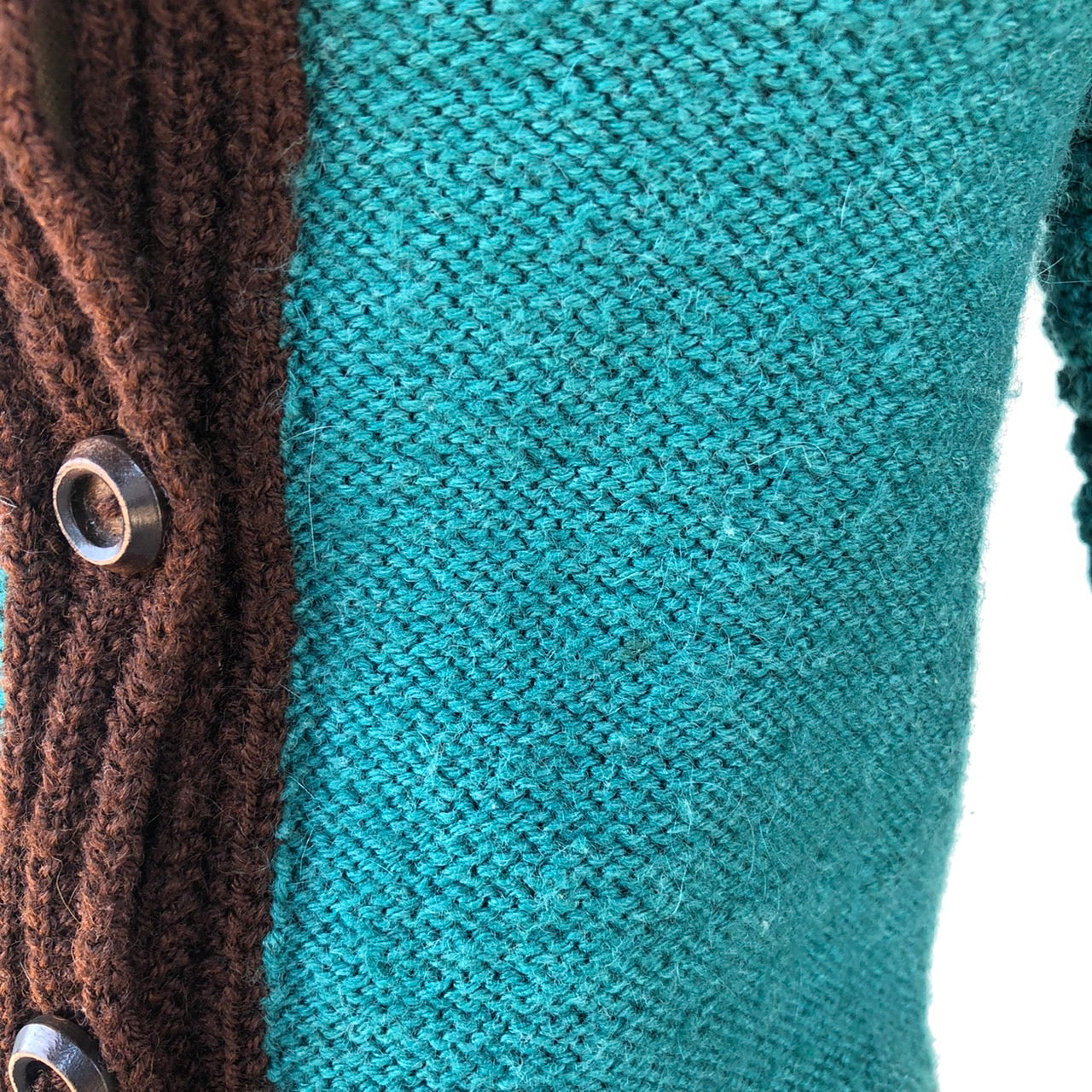 VINTAGE(ヴィンテージ) ショートスリーブニットカーディガン 表記なし(Sサイズ程度) グリーン