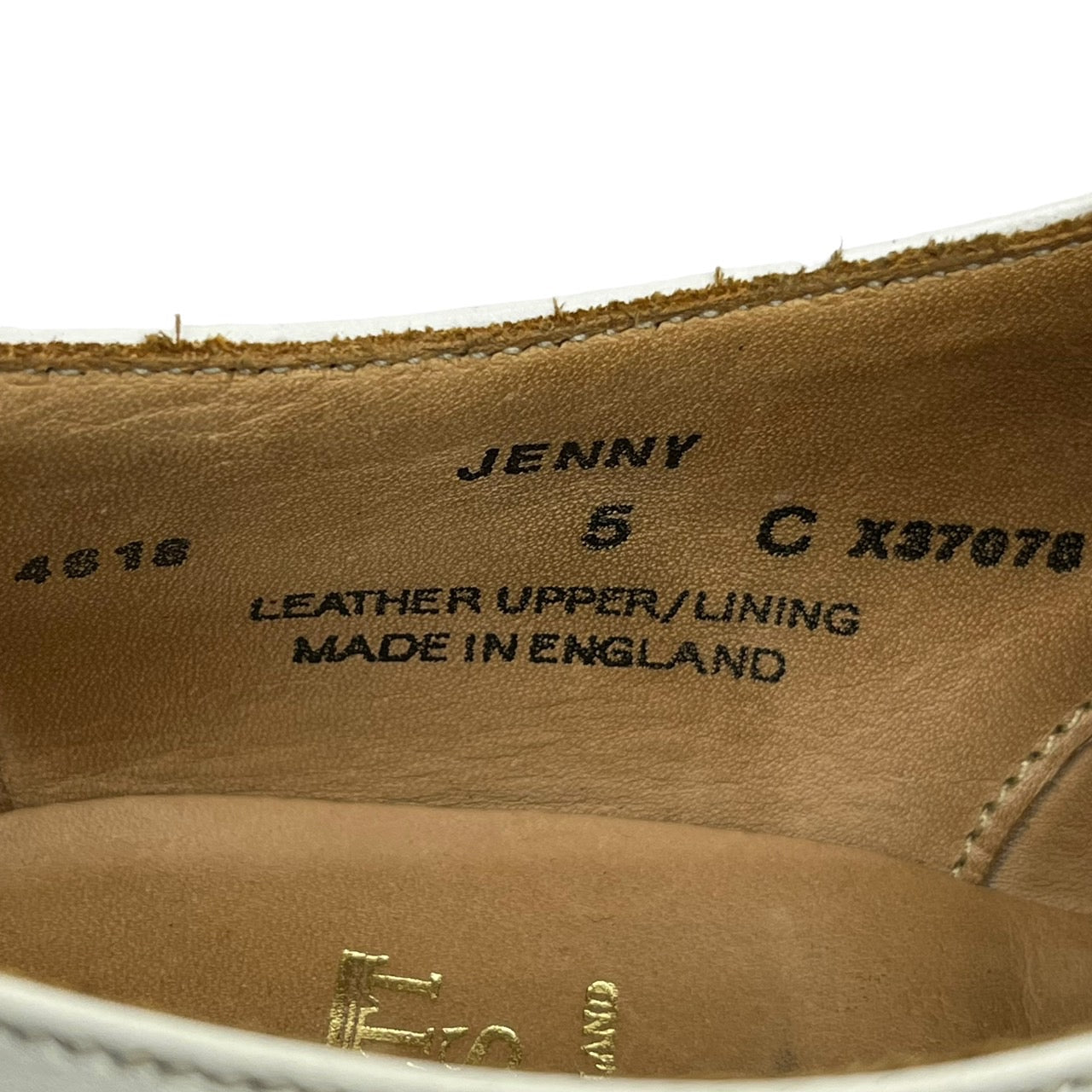 CROCKETT&JONES(クロケット&ジョーンズ) 「JENNY」 bicolor leather shoes バイカラー レザーシューズ 本革 4618・8033・07 SIZE 5C(23.5~24.0cm程度) ホワイト×ネイビー 613LAST 箱付