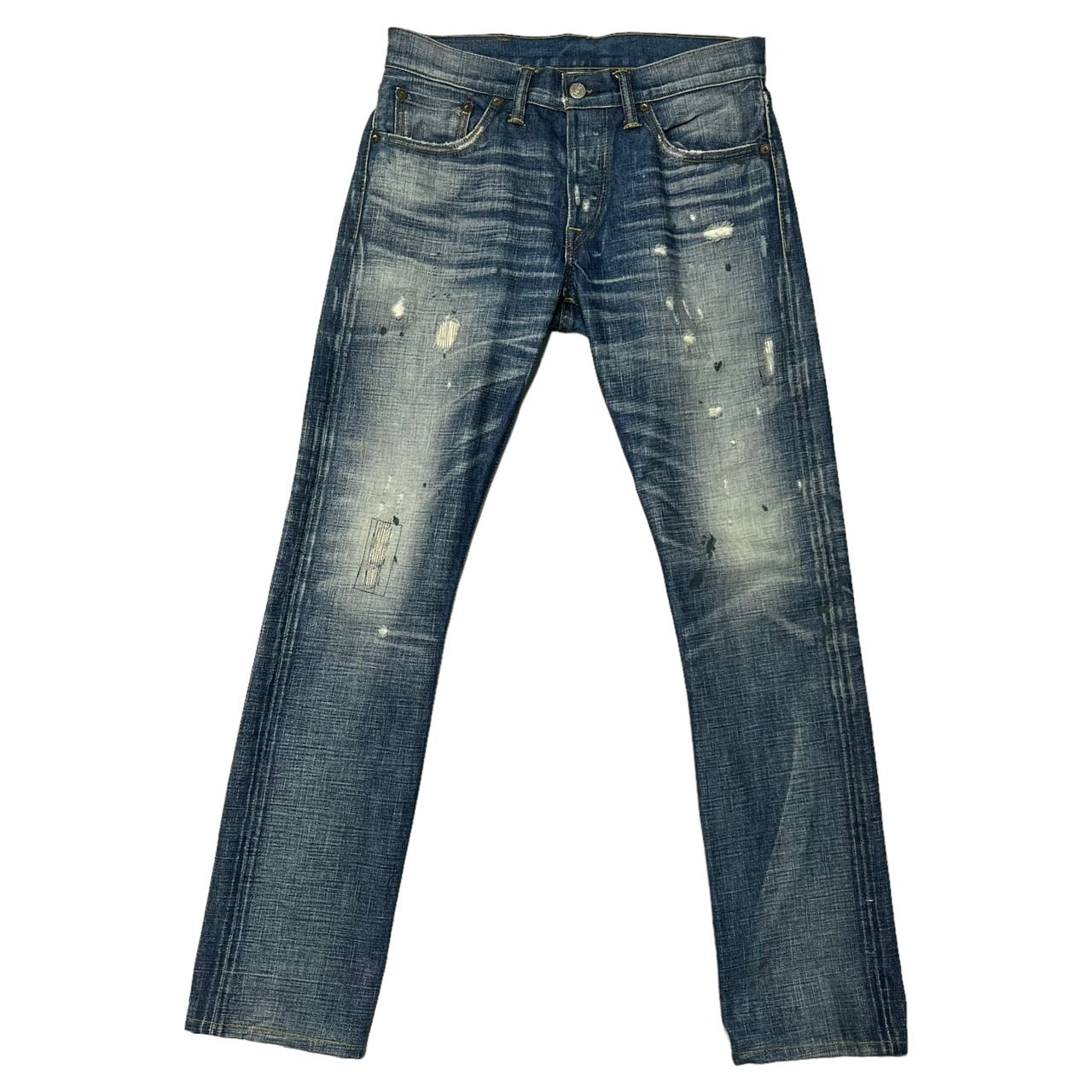 RRL(ダブルアールエル) ヴィンテージ加工デニムパンツ W28/L32 インディゴ