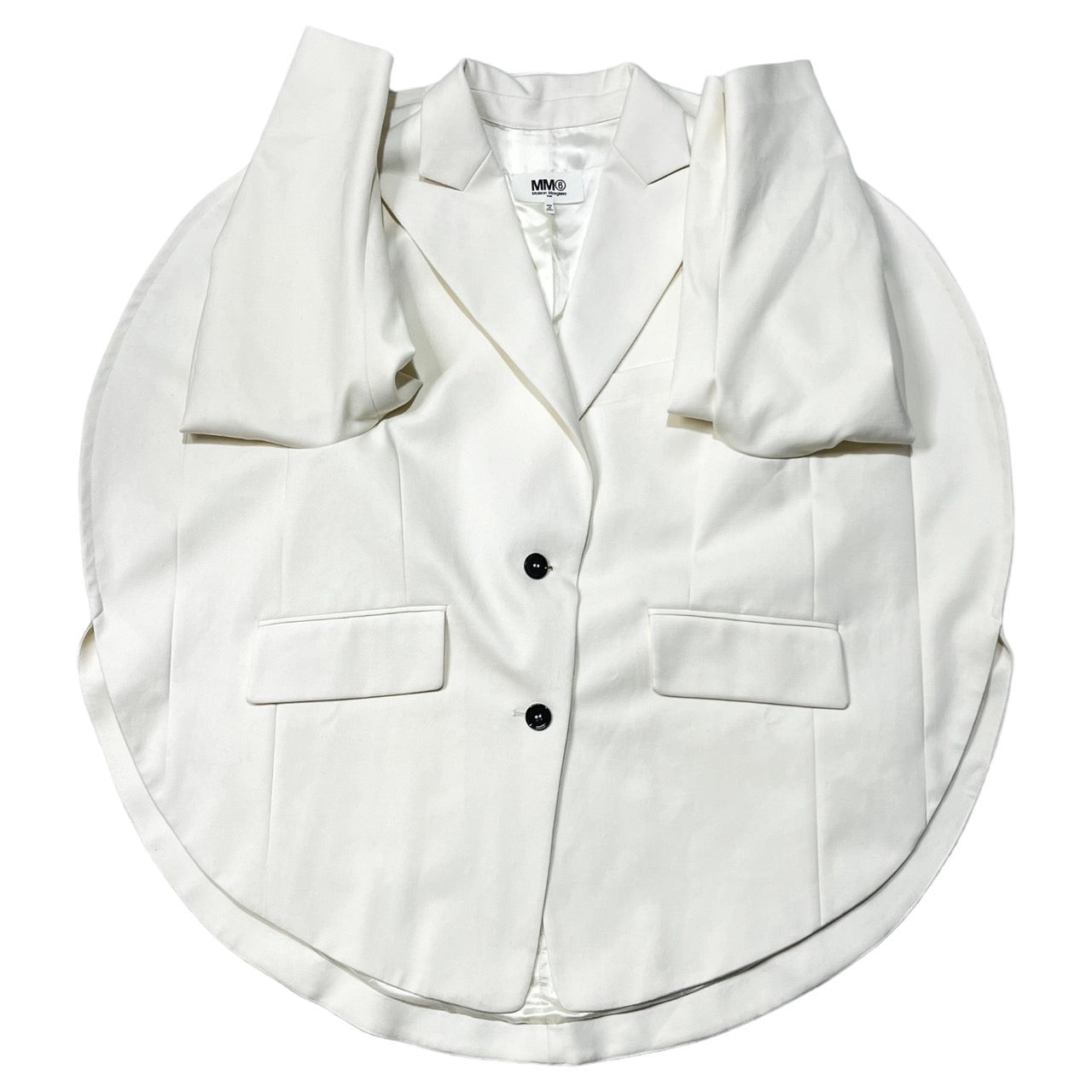 MM6 Maison Margiela(エムエムシックス) Oversized Circle Jacket サークル テーラード ジャケット 丸 円 S62BN0034 XS ホワイト/アイボリー