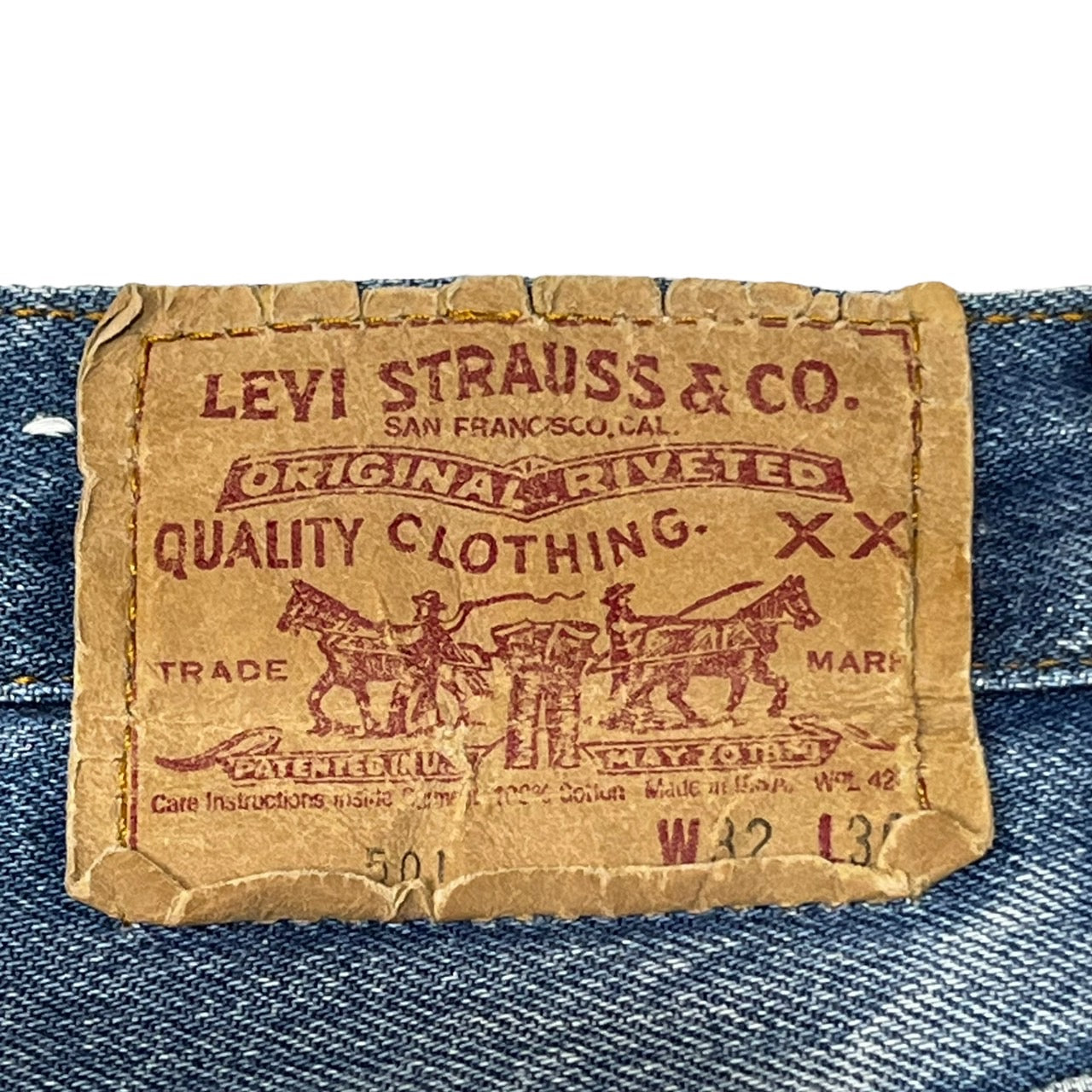 Levi's(リーバイス) 80's 501 vintage denim pants ヴィンテージ ストレート デニム パンツ 501-0000 W32 インディゴ バレンシア工場555 USA製