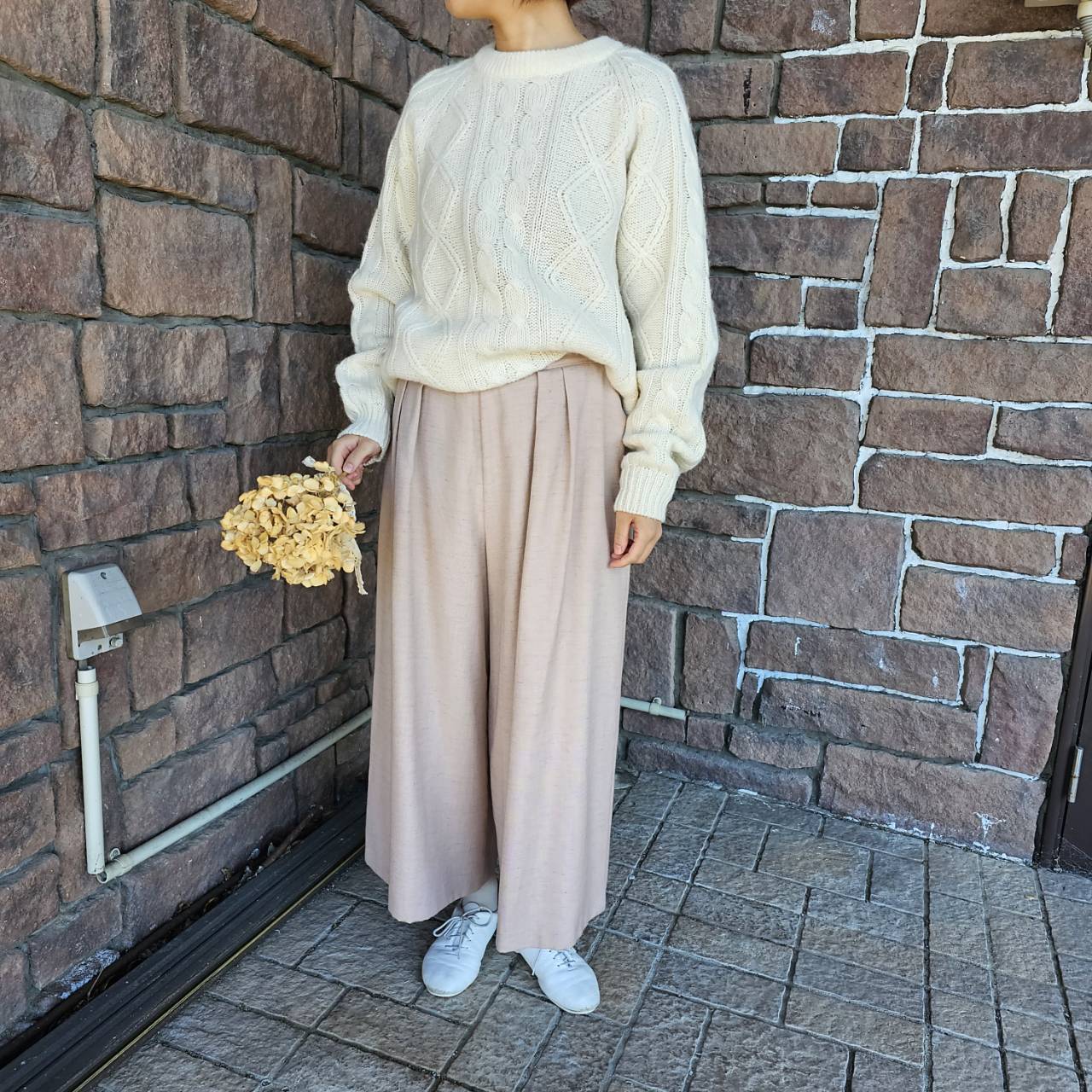 Euro Vintage(ヨーロッパヴィンテージ) Tea_ワイドパンツ 表記なし(Lサイズ程度) ピンク