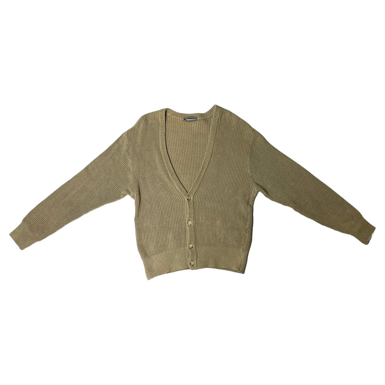 ISSEY MIYAKE MEN(イッセイミヤケメン) 80's cotton knit cardigan コットン ニット カーディガン 80年代 筆タグ MM00311 SIZE FREE ベージュ 汚れ有 ヴィンテージ