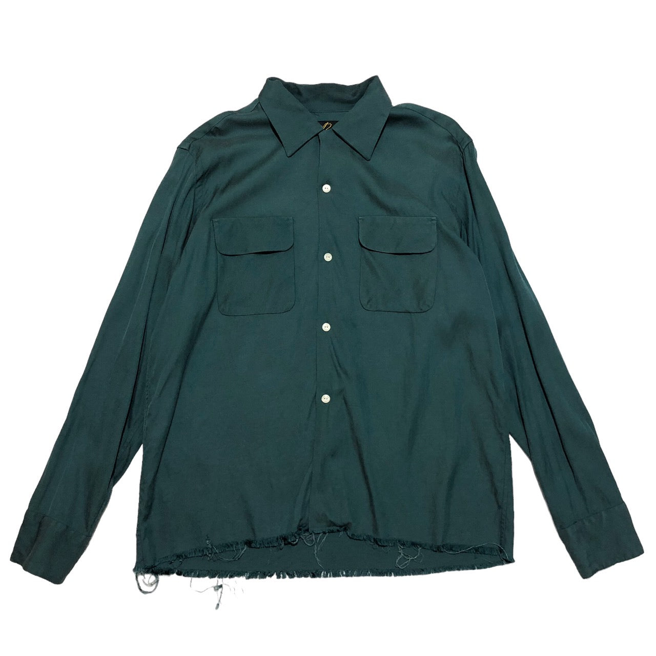 NEEDLES(ニードルズ) C.O.B. CLASSIC SHIRT/オープンカラーシャツ/切りっぱなしレーヨンシャツ HM204 M グリーン/ブルー系