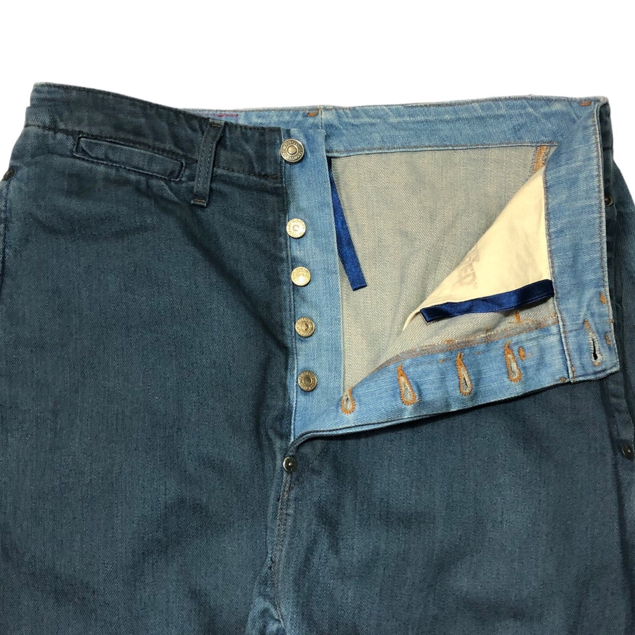 Levi's RED(リーバイスレッド) Initial 2 tone color 3D denim 初期 ツートーンカラー 立体裁断 デニム SIZE 30/34 インディゴ×ライトインディゴ