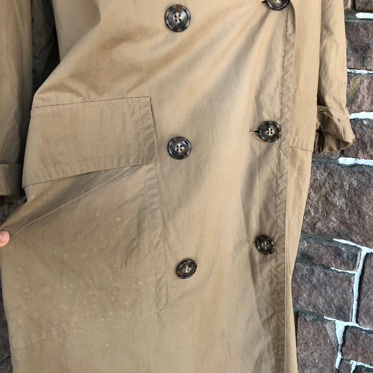 Euro Vintage(ヨーロッパヴィンテージ) Today_コットントレンチコート 40(Lサイズ程度) ブラウン