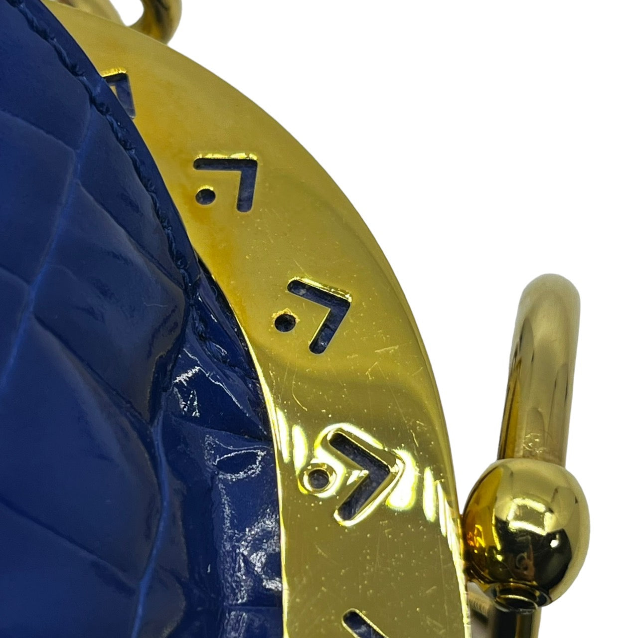 MAISON MARGIELA(メゾンマルジェラ) One-shoulder bag with embossed pouch/がま口型押しワンショルダーバッグバッグ S36WD0153 ブルー×ゴールド