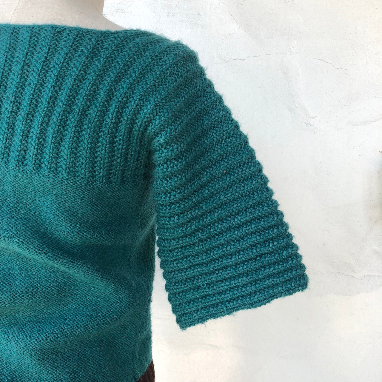 VINTAGE(ヴィンテージ) ショートスリーブニットカーディガン 表記なし(Sサイズ程度) グリーン