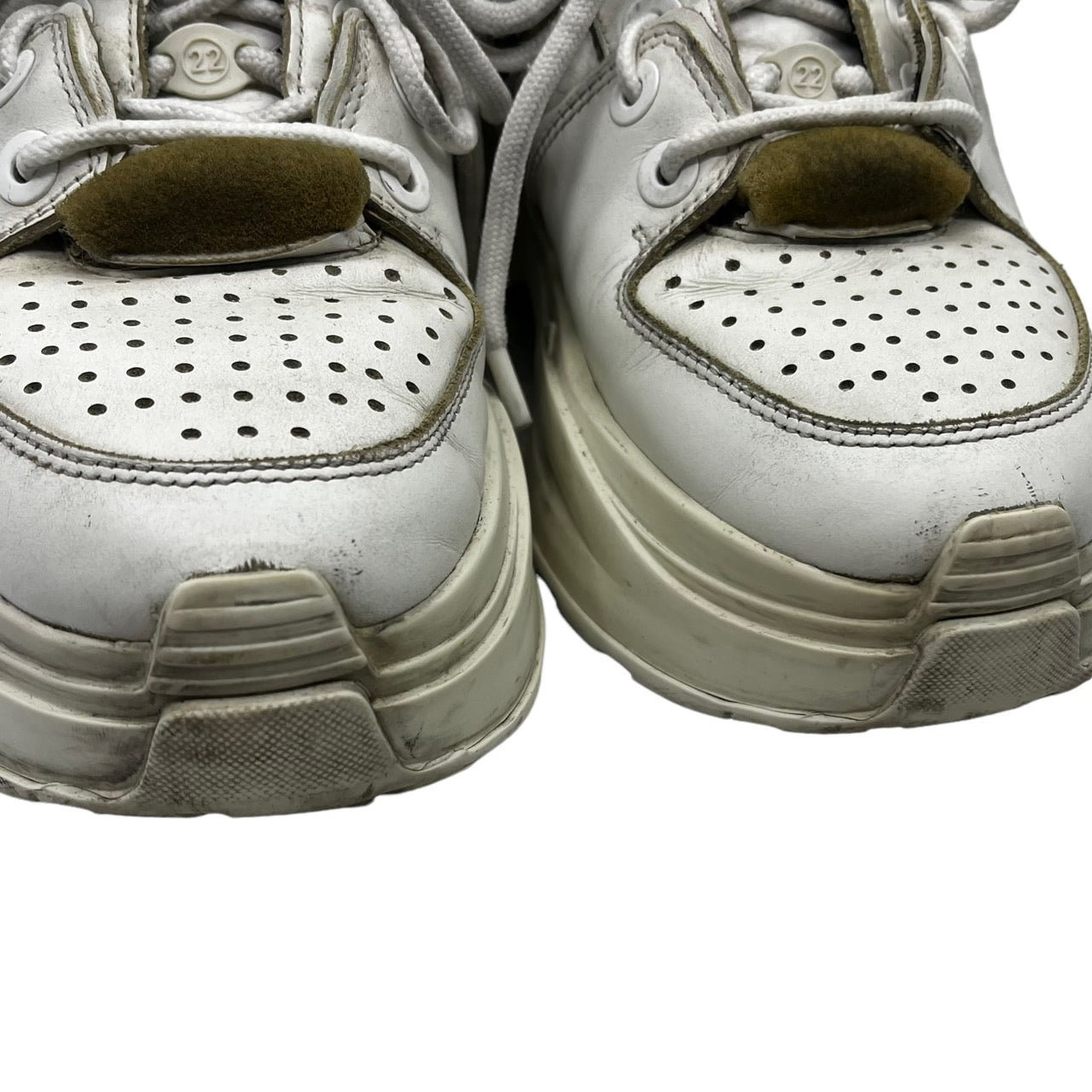 MAISON MARGIELA(メゾンマルジェラ) 18AW low top retro fit sneakers S39WS0037 SIZE 40(25.5~26.0程度) ホワイト ヴィンテージ加工