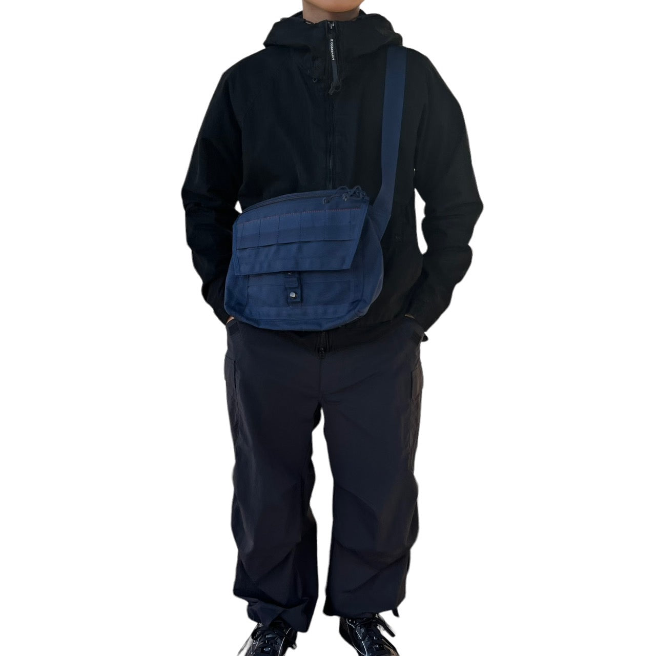 BRIEFING(ブリーフィング) AIR FORCE BLUE LINE MESSENGER BAG/メッセンジャーバッグ/ショルダーバッグ ネイビー BEAMS+別注/USA製