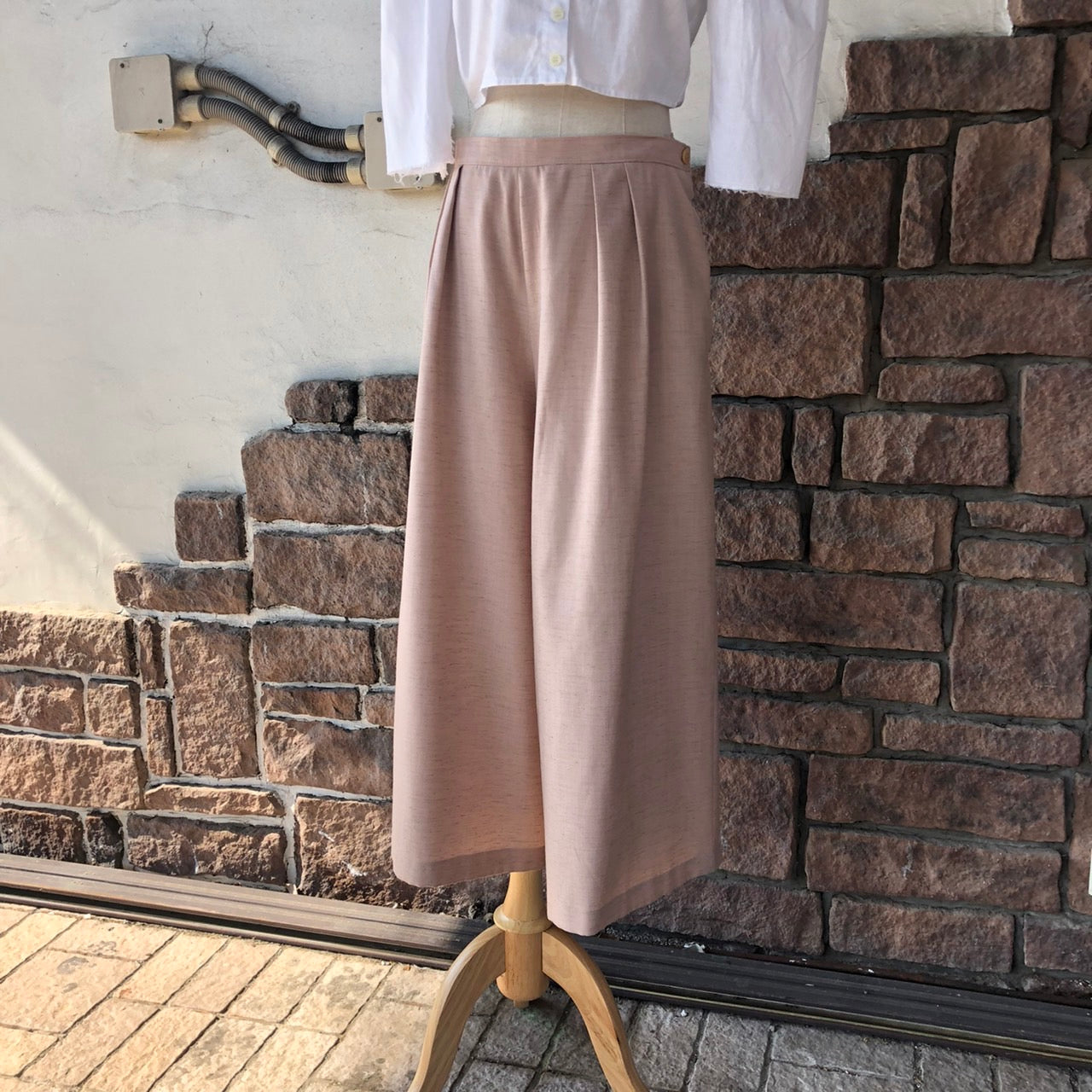 Euro Vintage(ヨーロッパヴィンテージ) Tea_ワイドパンツ 表記なし(Lサイズ程度) ピンク