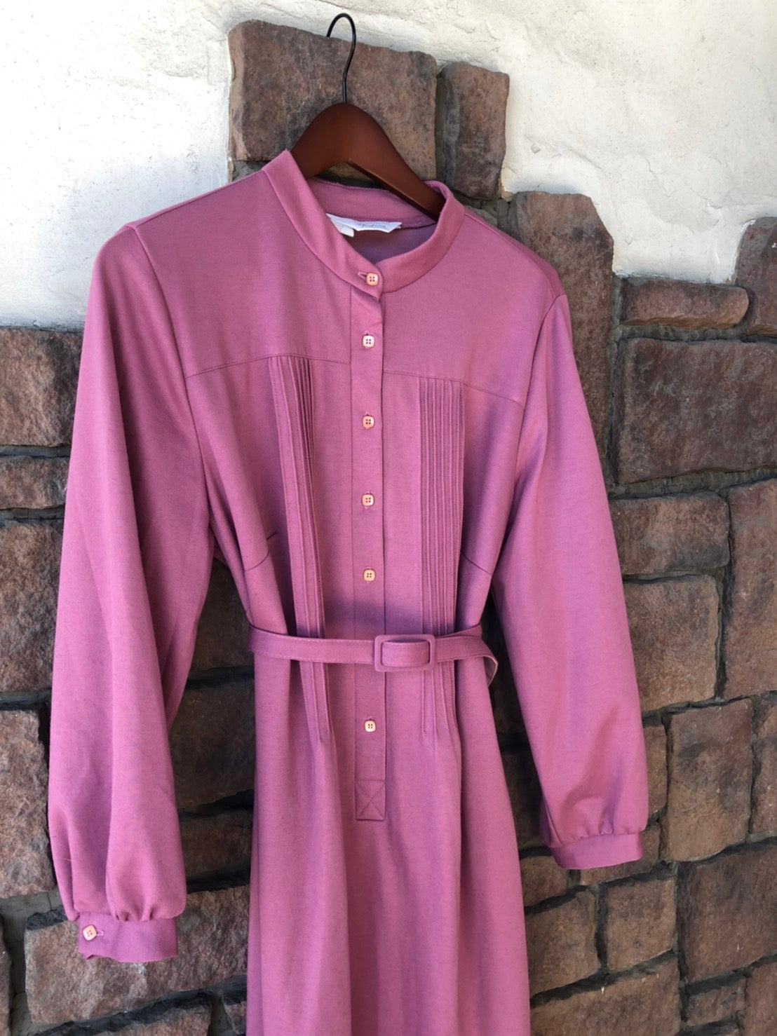 JCpenney(ジェーシーペニー) ヴィンテージウール混ロングワンピース Lサイズ程度 ピンク