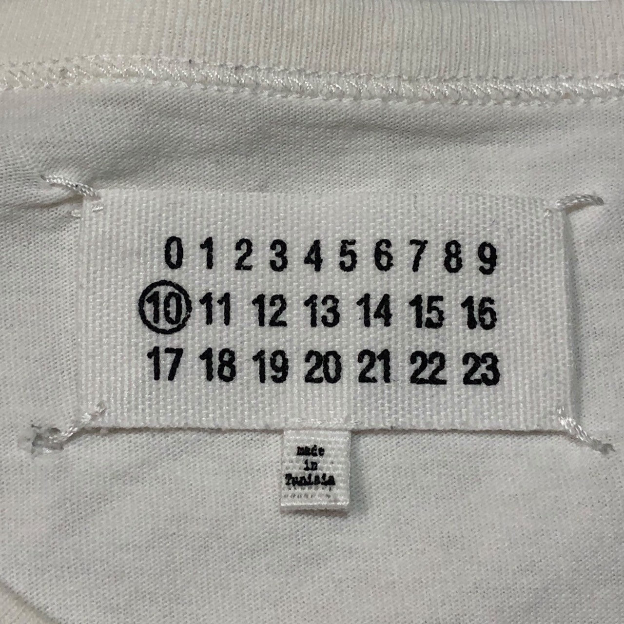 MAISON MARTIN MARGIELA(メゾンマルタンマルジェラ) 12SS Calendar tag back print T-shirt カレンダータグ バックプリント Tシャツ S30GC9996 SIZE S ホワイト