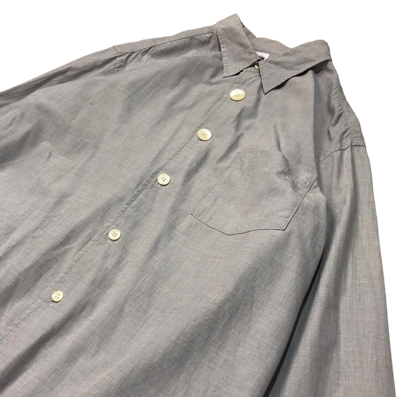 STUSSY(ステューシー) 00's crescendo button shirt クレッシェンド グラデーション ボタン カジュアル シャツ 長袖 109KV XL グレー Y2K 80年代復刻