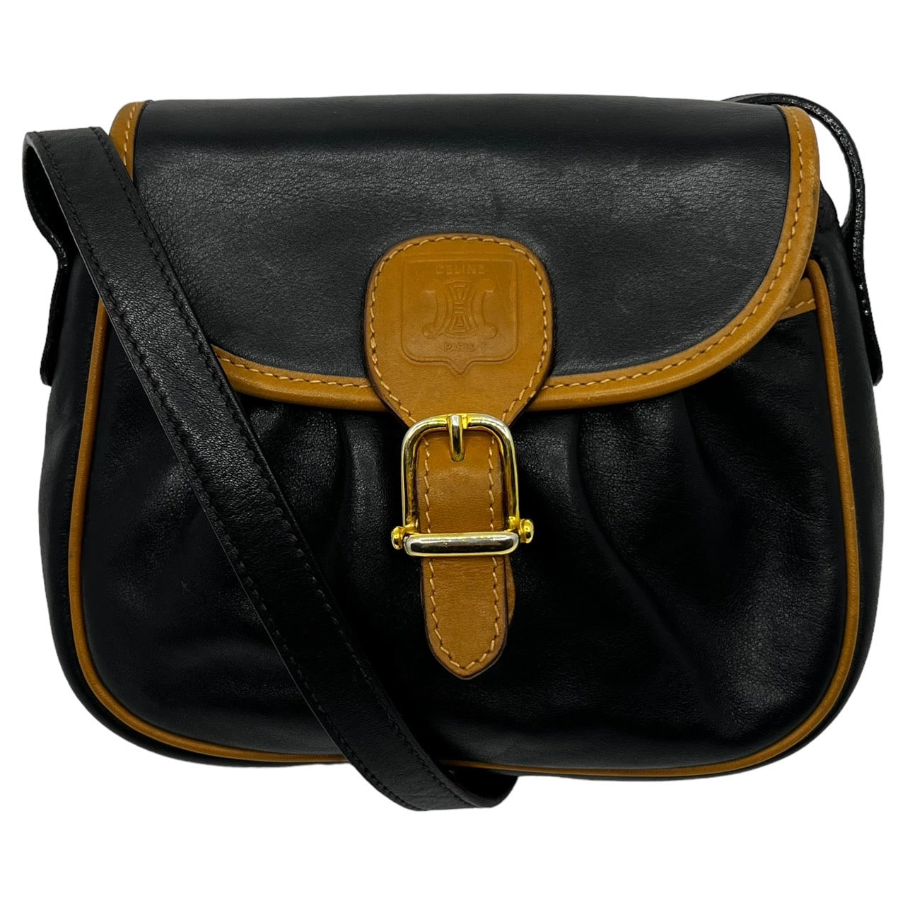 CELINE(セリーヌ) triomphe mini leather shoulder bag/トリオンフミニレザーショルダーバッグ M07 OLD CELINE/ヴィンテージ