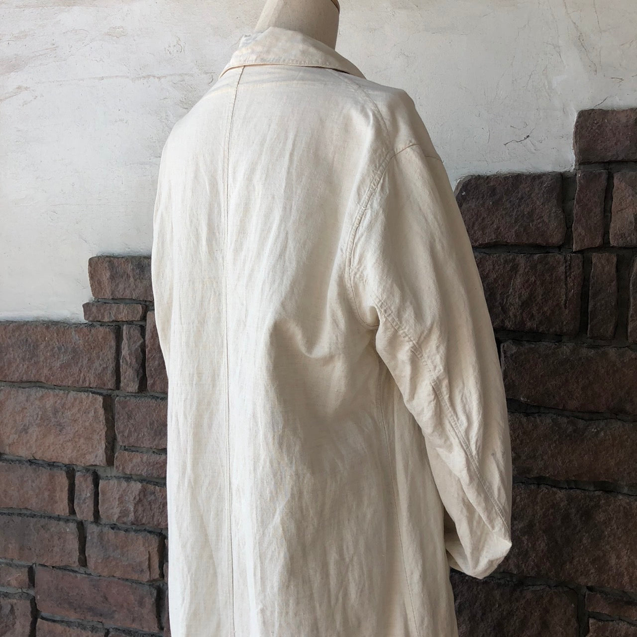VINTAGE(ヴィンテージ) コットンリネンフレンチエンジニアコート 表記なし(Lサイズ程度) アイボリー