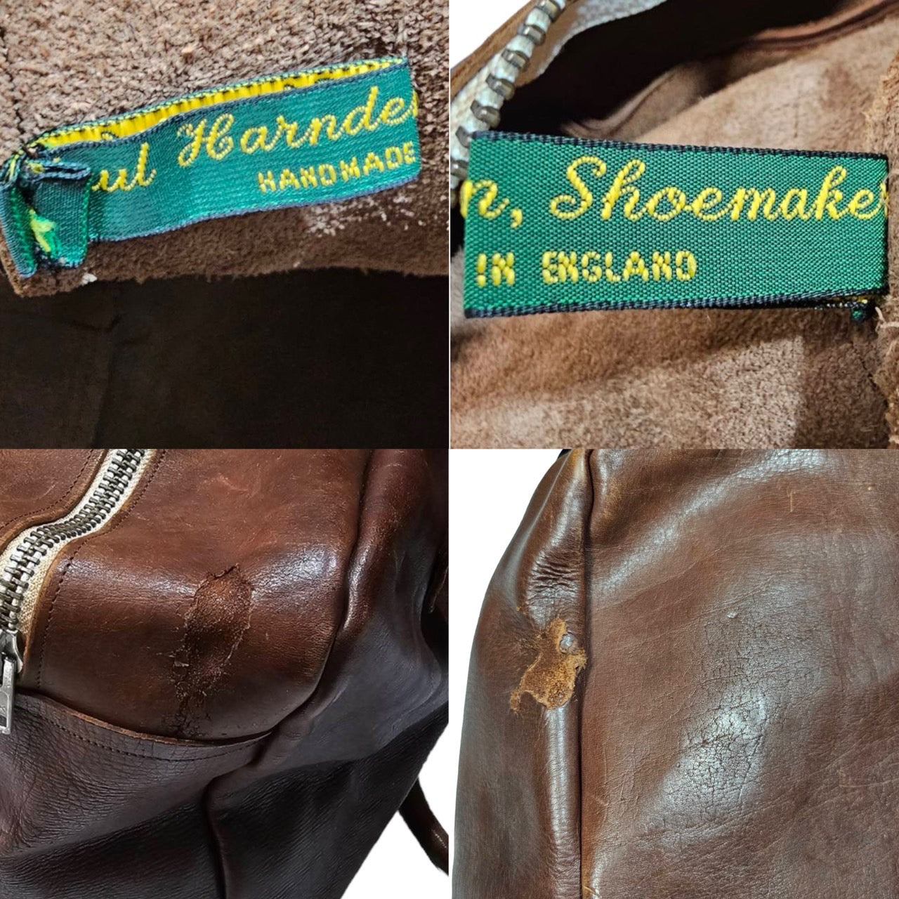 Paul Harnden(ポールハーデン) eather boston bag/レザーボストンバッグ/肩掛け/ ブラウン アルチザンブランド