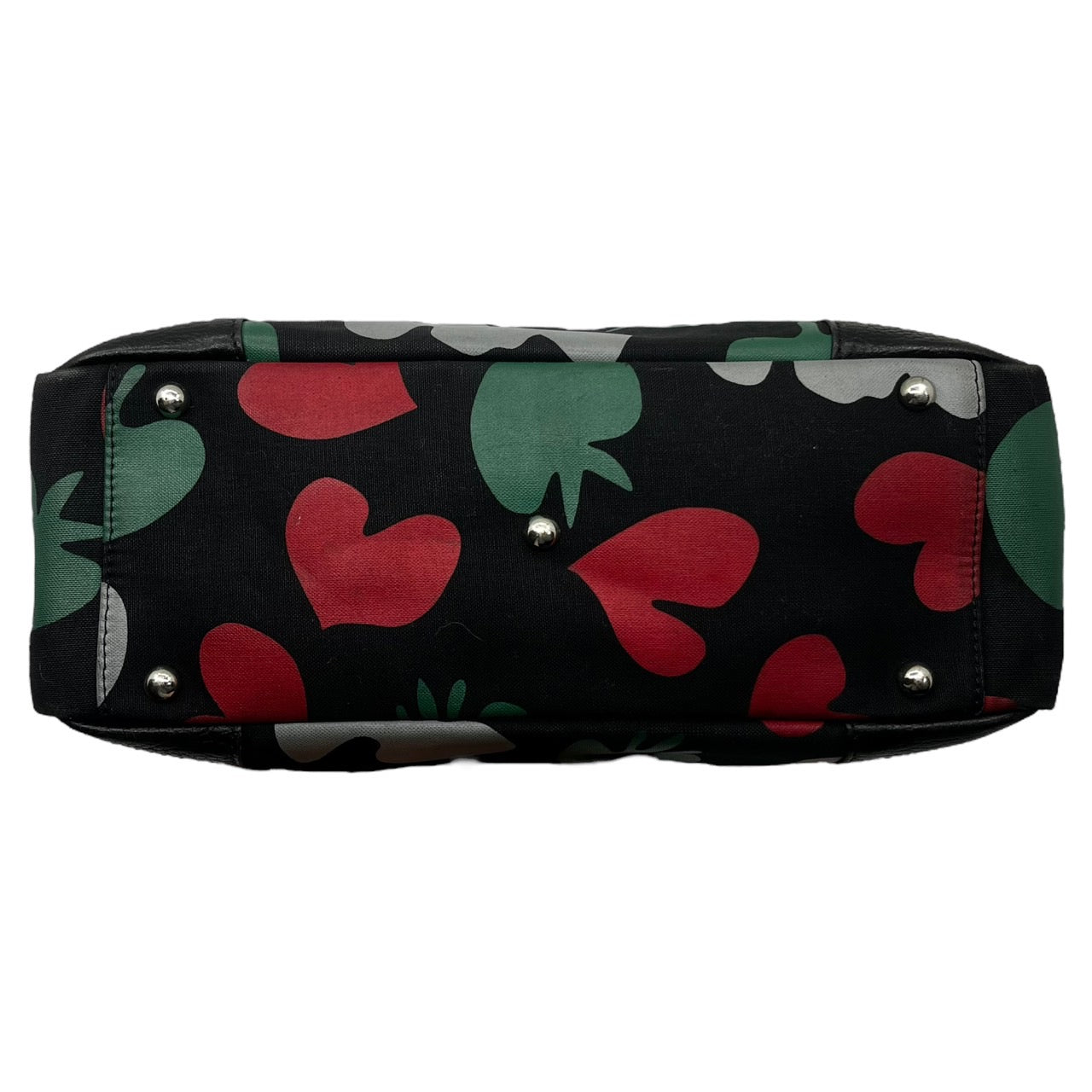 Vivienne Westwood RED LABEL(ヴィヴィアンウエストウッドレッドレーベル) 00's orbro logo yasmine bag オーブロゴ ナイロン レザー ハンドバッグ ヤスミン 柄 ブラック