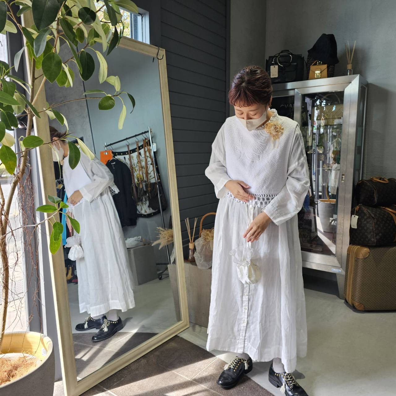 Euro Vintage(ヨーロッパヴィンテージ) Ame_チュールミニBAG ホワイト