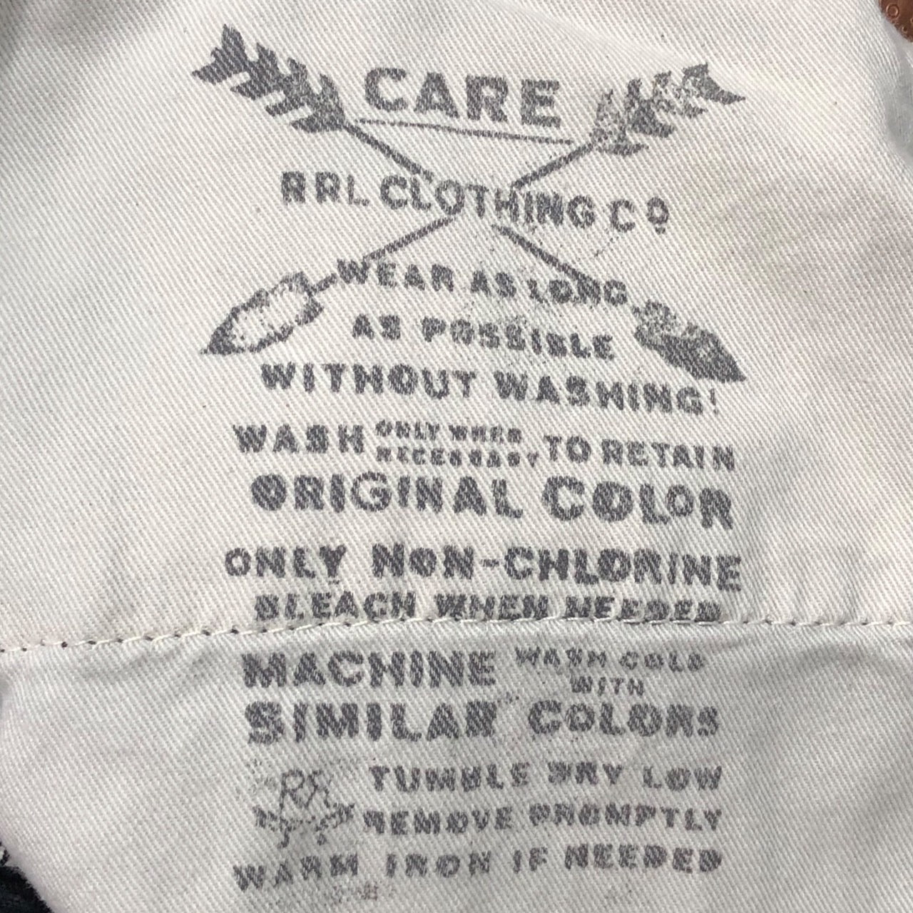 RRL(ダブルアールエル) コーデュロイ トラウザー パンツ 34/32 ブラック USA製